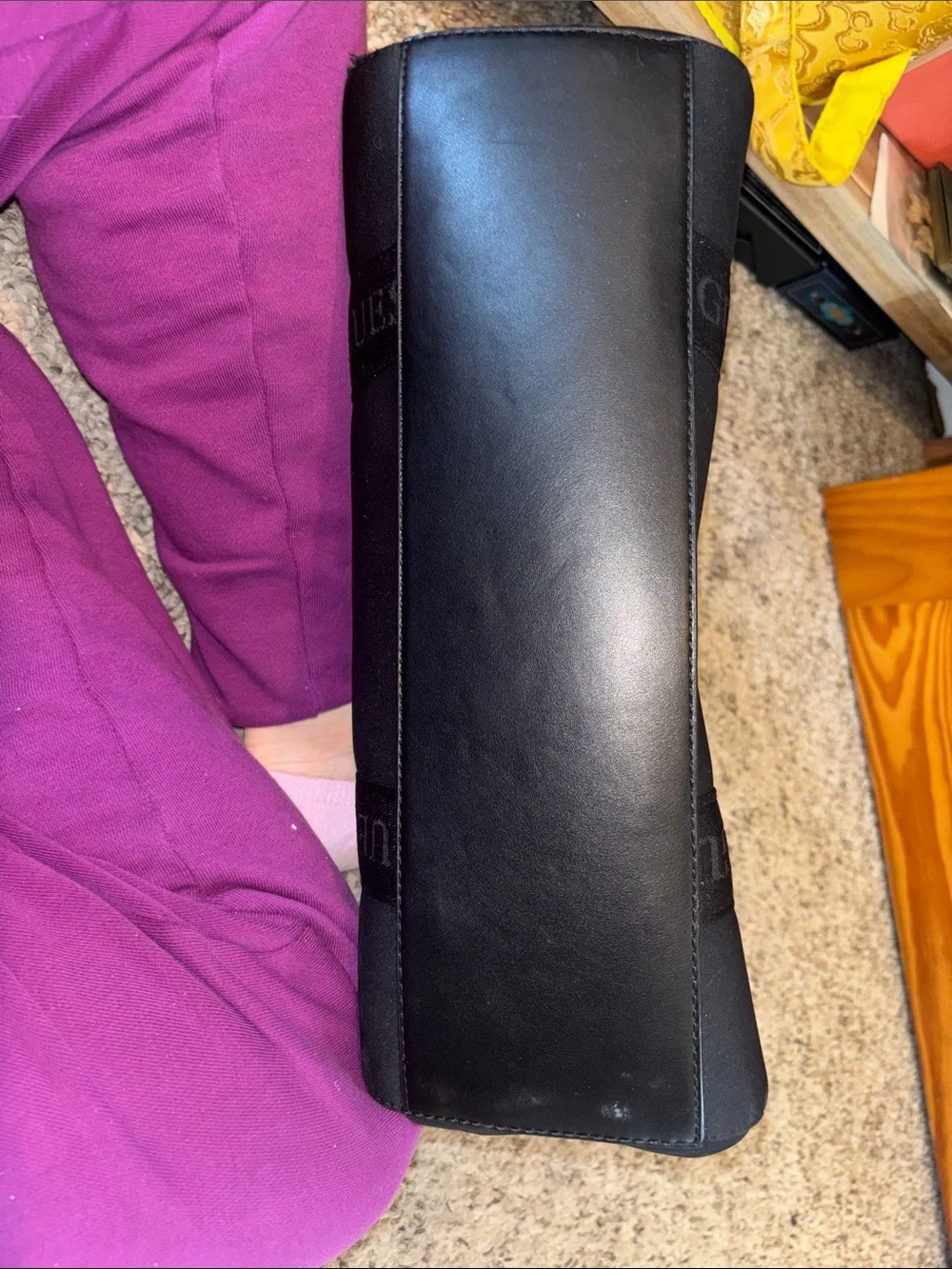 GUESS Black Branded Strap Tote Laptop Bag